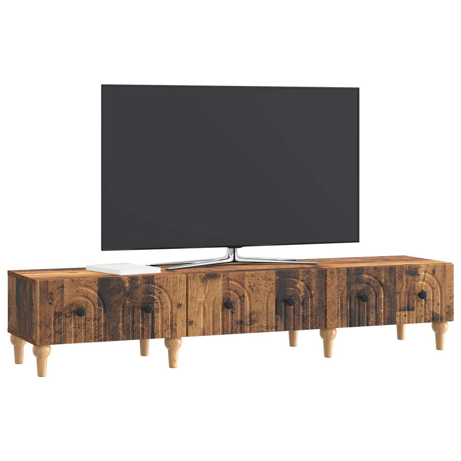 TV-kast met lade Oud hout 147 x 34,5 x 30 cm Bewerkt hout