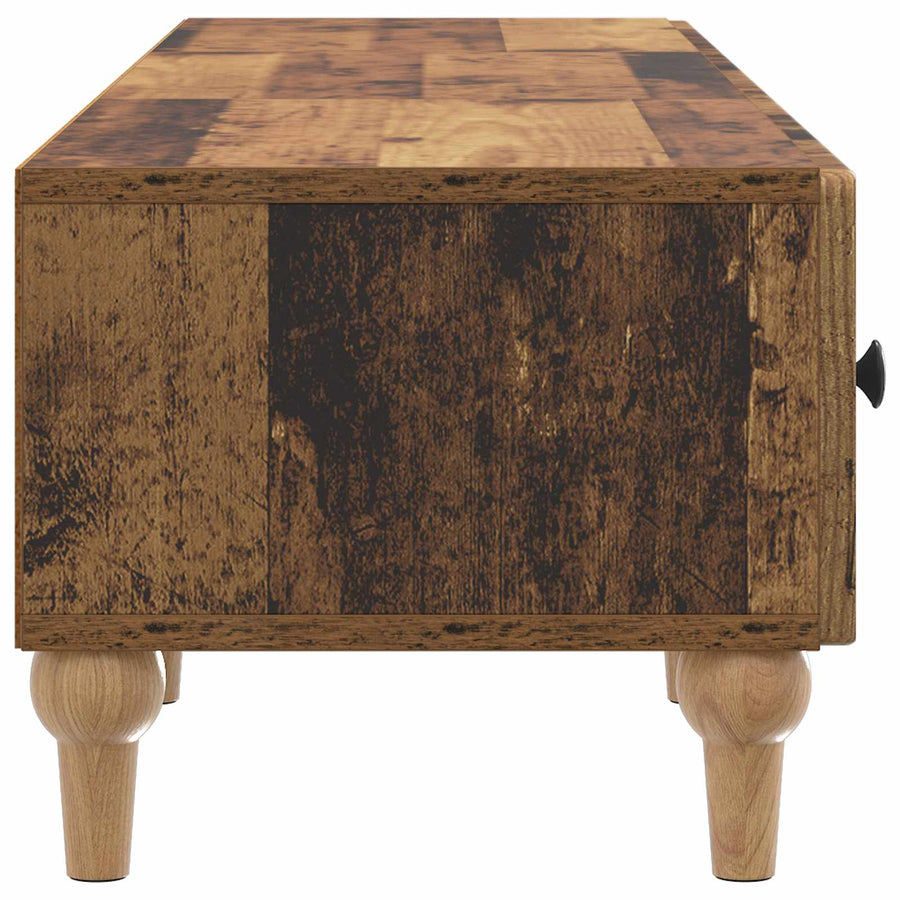 TV-kast met lade Oud hout 147 x 34,5 x 30 cm Bewerkt hout