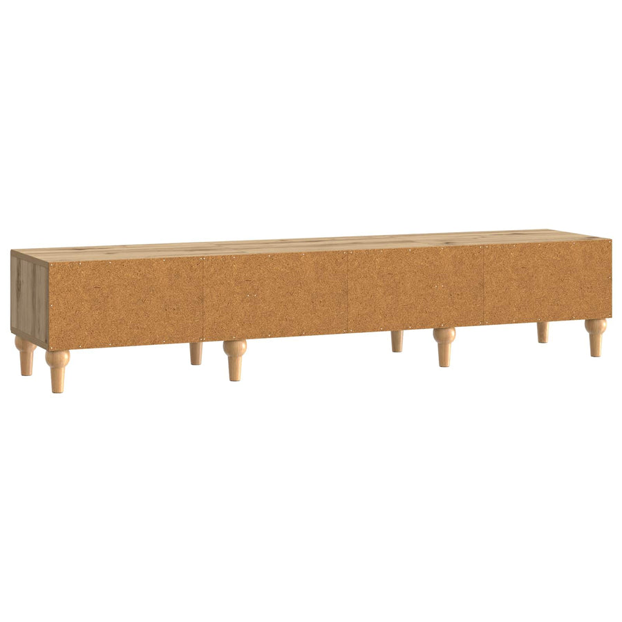 TV-kast Artisanaal eiken 147 x 34,5 x 30 cm Bewerkt hout