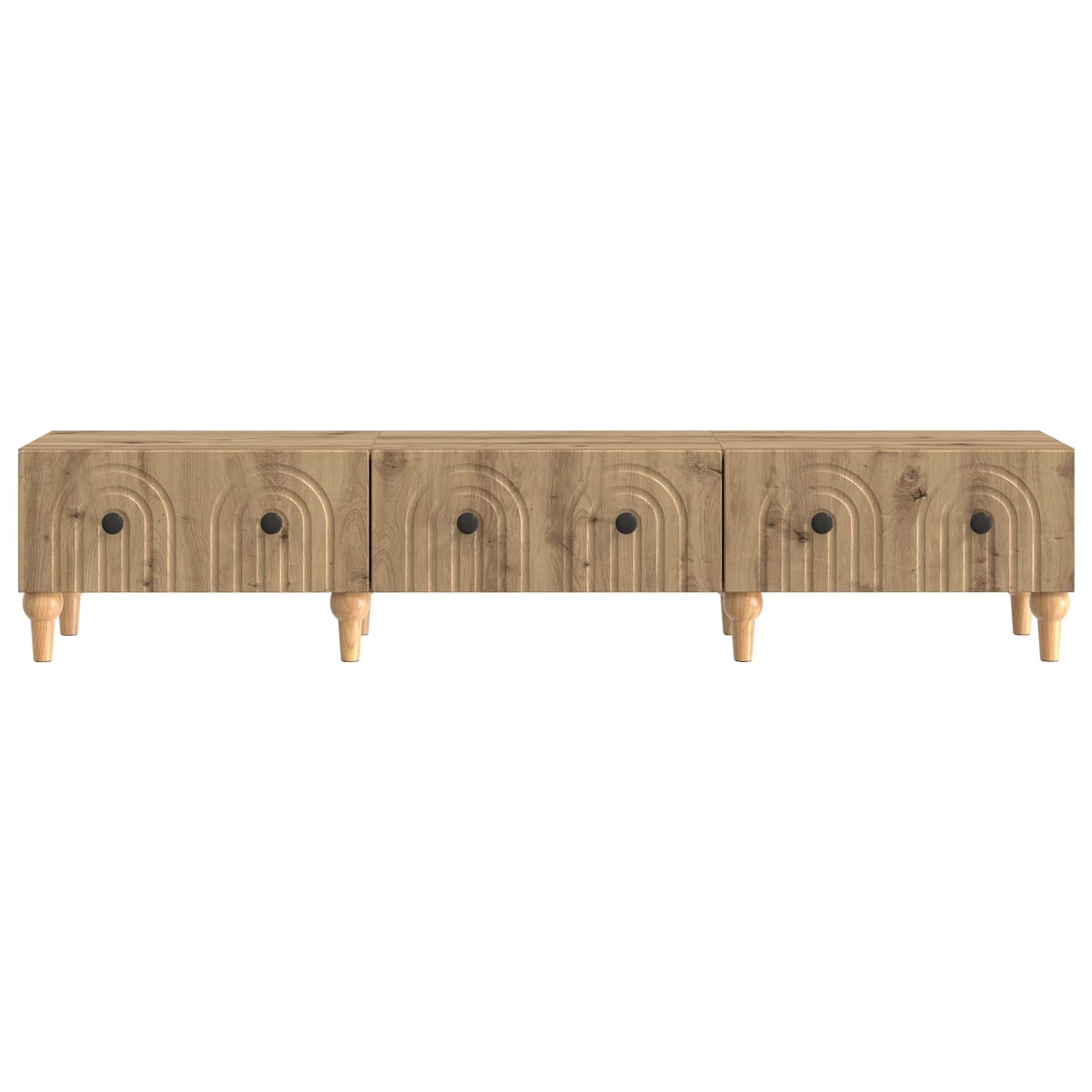 TV-kast Artisanaal eiken 147 x 34,5 x 30 cm Bewerkt hout