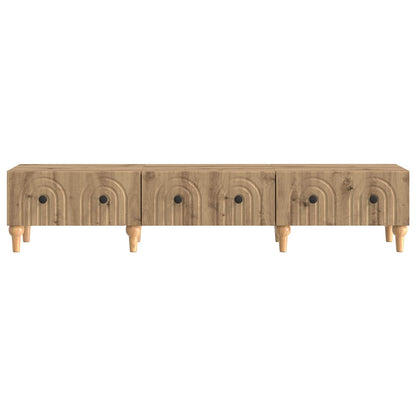 TV-kast Artisanaal eiken 147 x 34,5 x 30 cm Bewerkt hout