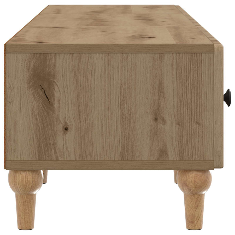 TV-kast Artisanaal eiken 147 x 34,5 x 30 cm Bewerkt hout