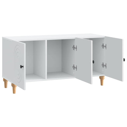 TV-kast Wit 99 x 34,5 x 50 cm Bewerkt hout