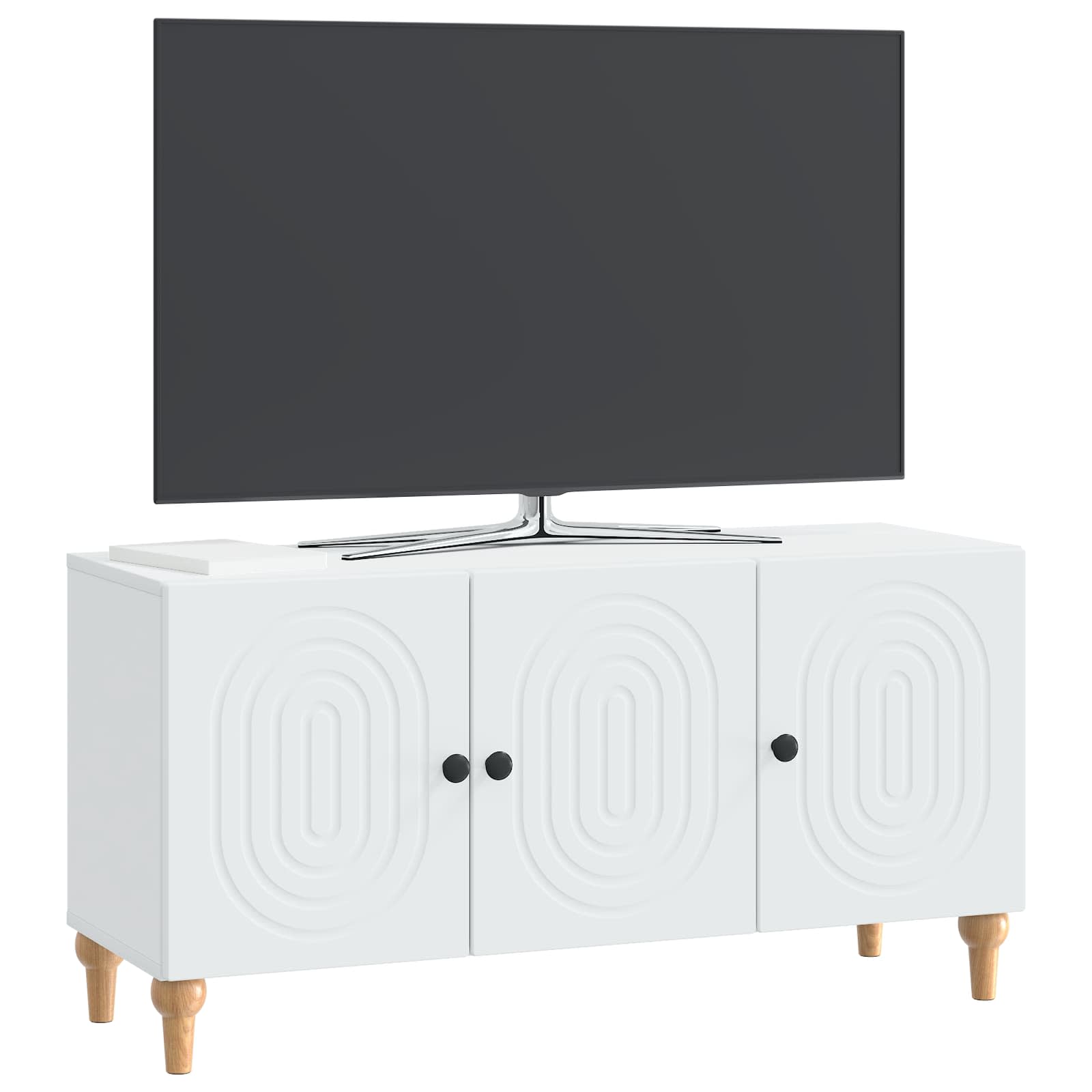 TV-kast Wit 99 x 34,5 x 50 cm Bewerkt hout