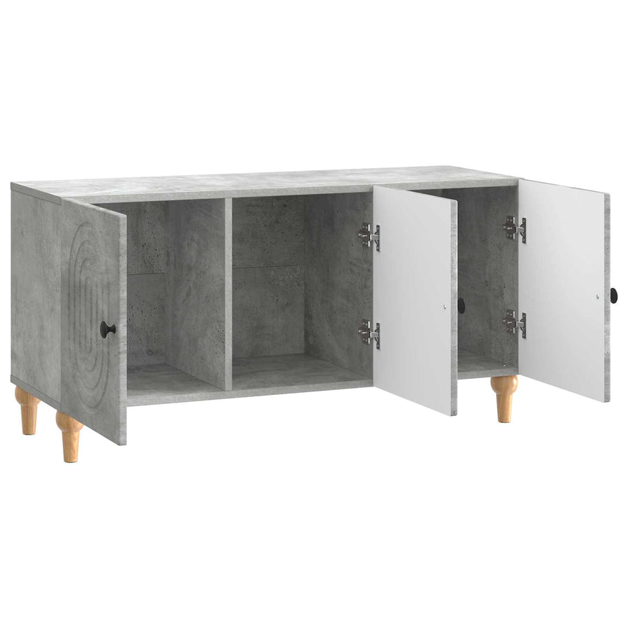 TV-kast Betongrijs 99 x 34,5 x 50 cm Bewerkt hout
