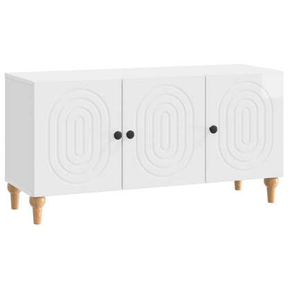 TV-kast Hoogglans Wit 99 x 34,5 x 50 cm Bewerkt hout