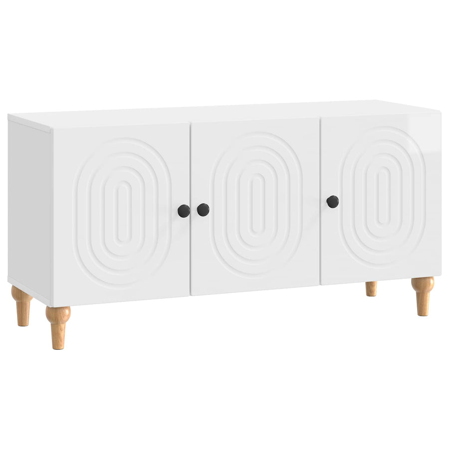 TV-kast Hoogglans Wit 99 x 34,5 x 50 cm Bewerkt hout