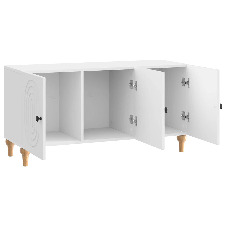 TV-kast Hoogglans Wit 99 x 34,5 x 50 cm Bewerkt hout