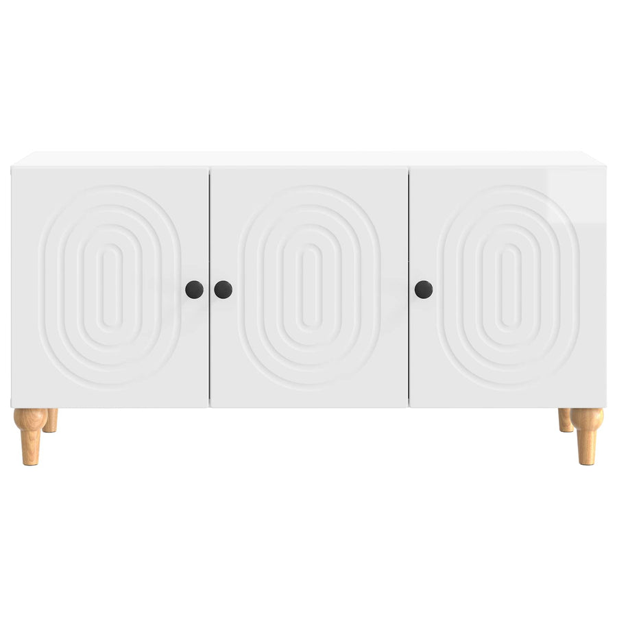 TV-kast Hoogglans Wit 99 x 34,5 x 50 cm Bewerkt hout