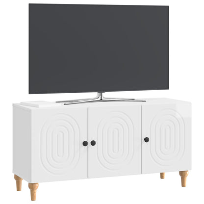 TV-kast Hoogglans Wit 99 x 34,5 x 50 cm Bewerkt hout