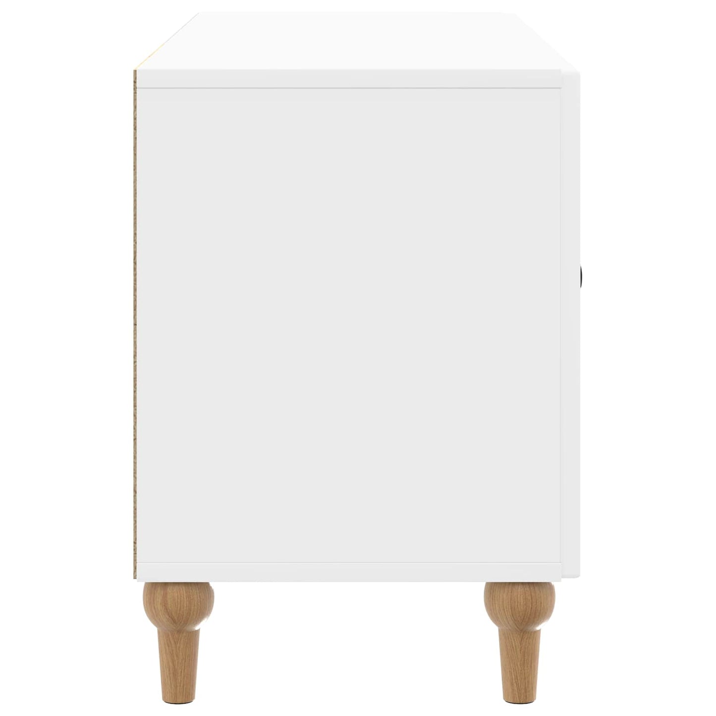 TV-kast Hoogglans Wit 99 x 34,5 x 50 cm Bewerkt hout
