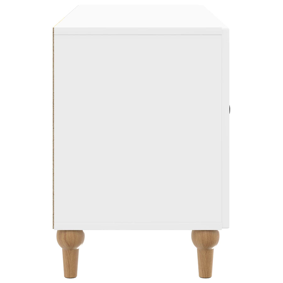 TV-kast Hoogglans Wit 99 x 34,5 x 50 cm Bewerkt hout