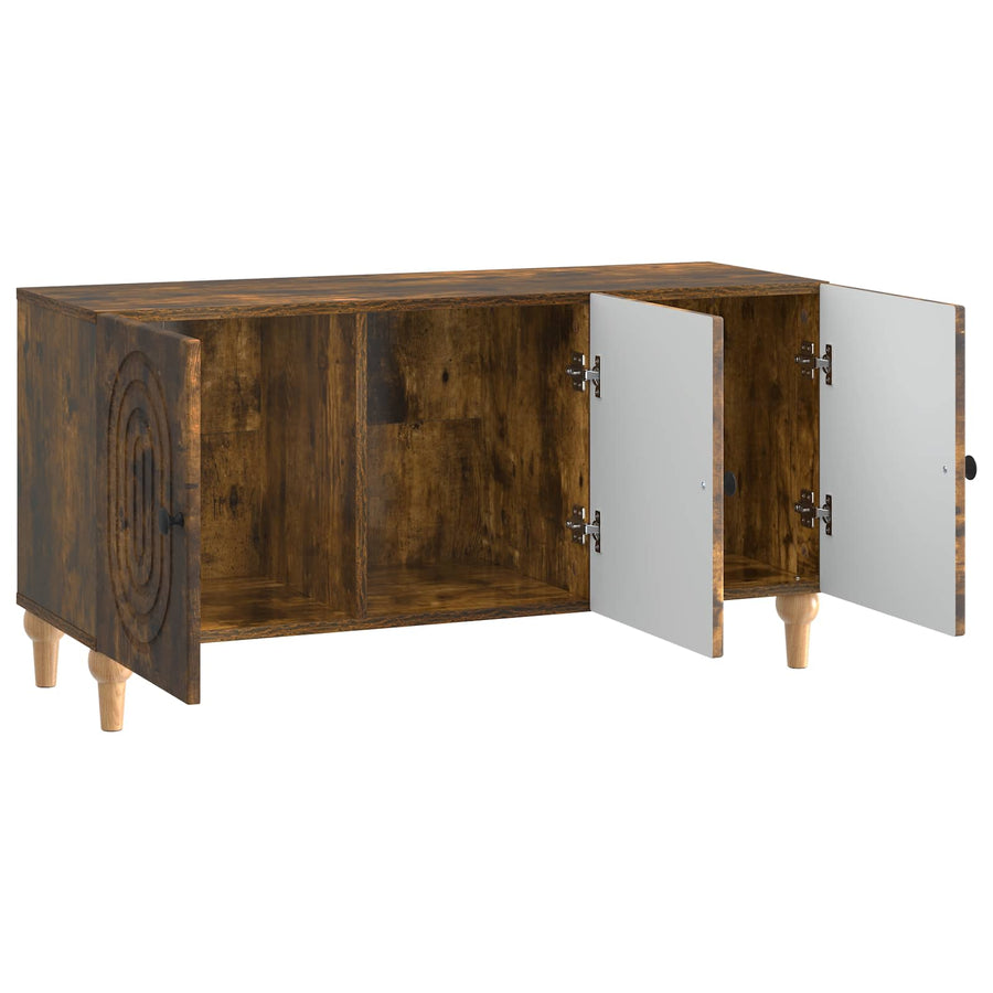 TV-kast Gerookt eiken 99 x 34,5 x 50 cm Bewerkt hout