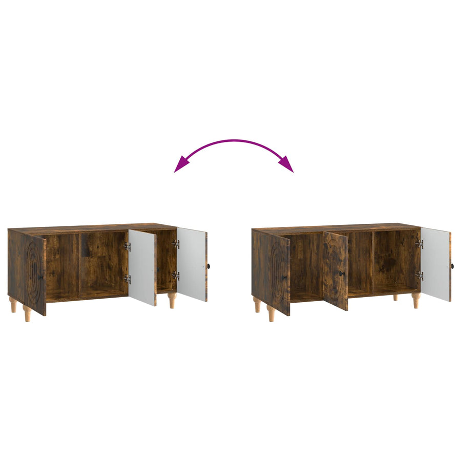 TV-kast Gerookt eiken 99 x 34,5 x 50 cm Bewerkt hout
