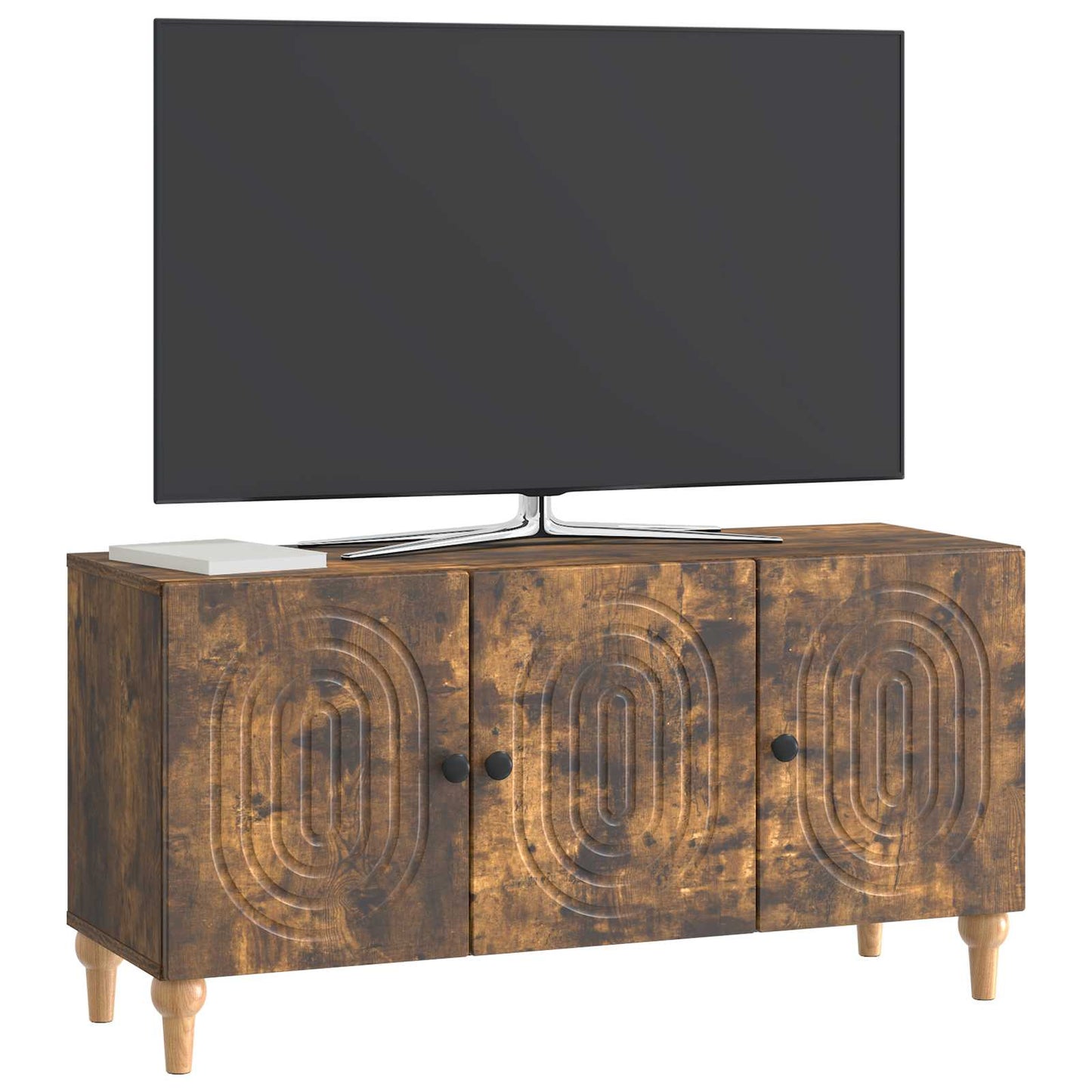 TV-kast Gerookt eiken 99 x 34,5 x 50 cm Bewerkt hout