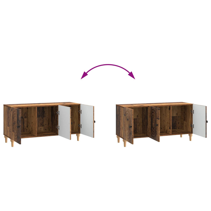 TV-kast Oud hout 99 x 34,5 x 50 cm Bewerkt hout