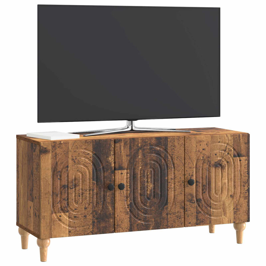 TV-kast Oud hout 99 x 34,5 x 50 cm Bewerkt hout