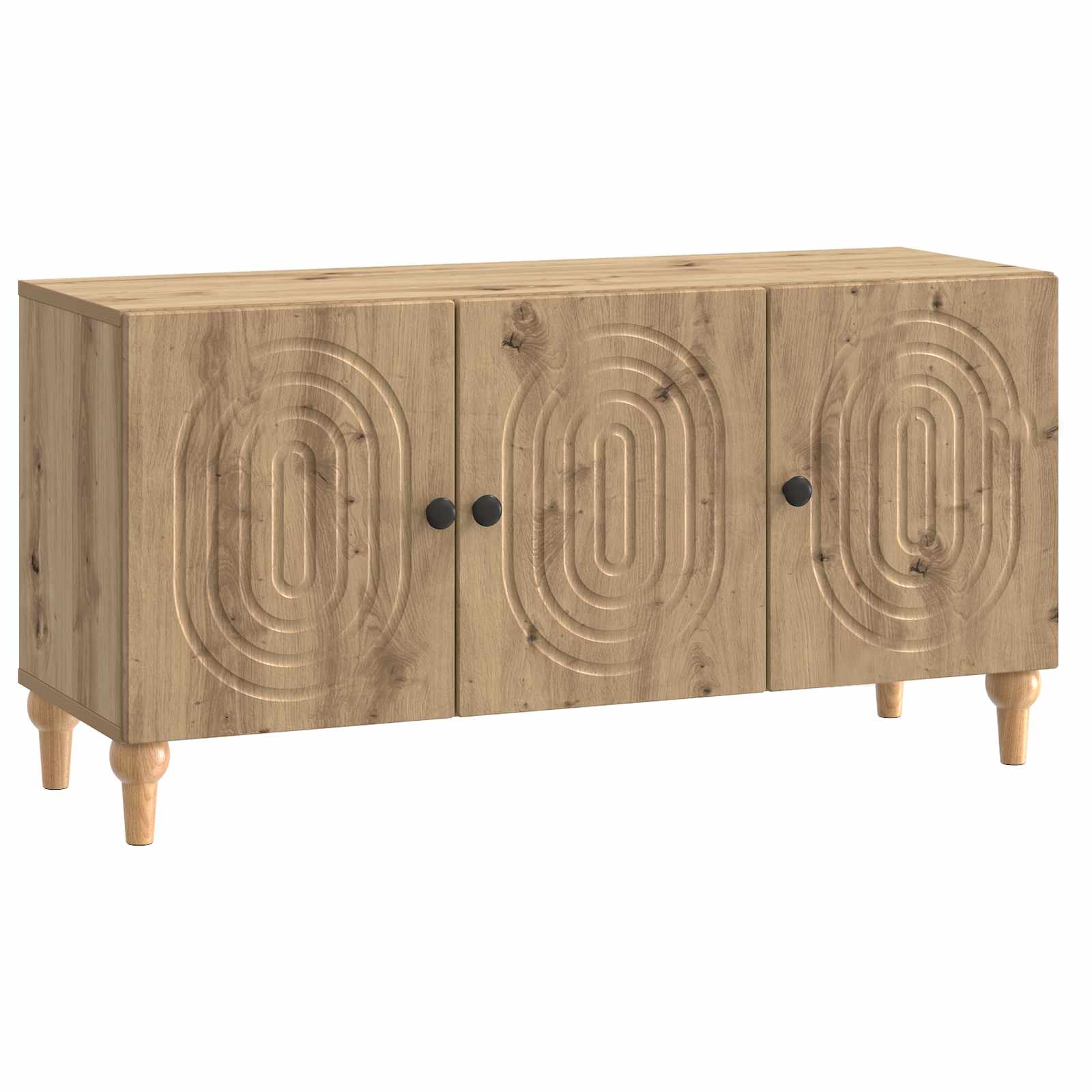 TV-kast Artisanaal eiken 99 x 34,5 x 50 cm Bewerkt hout