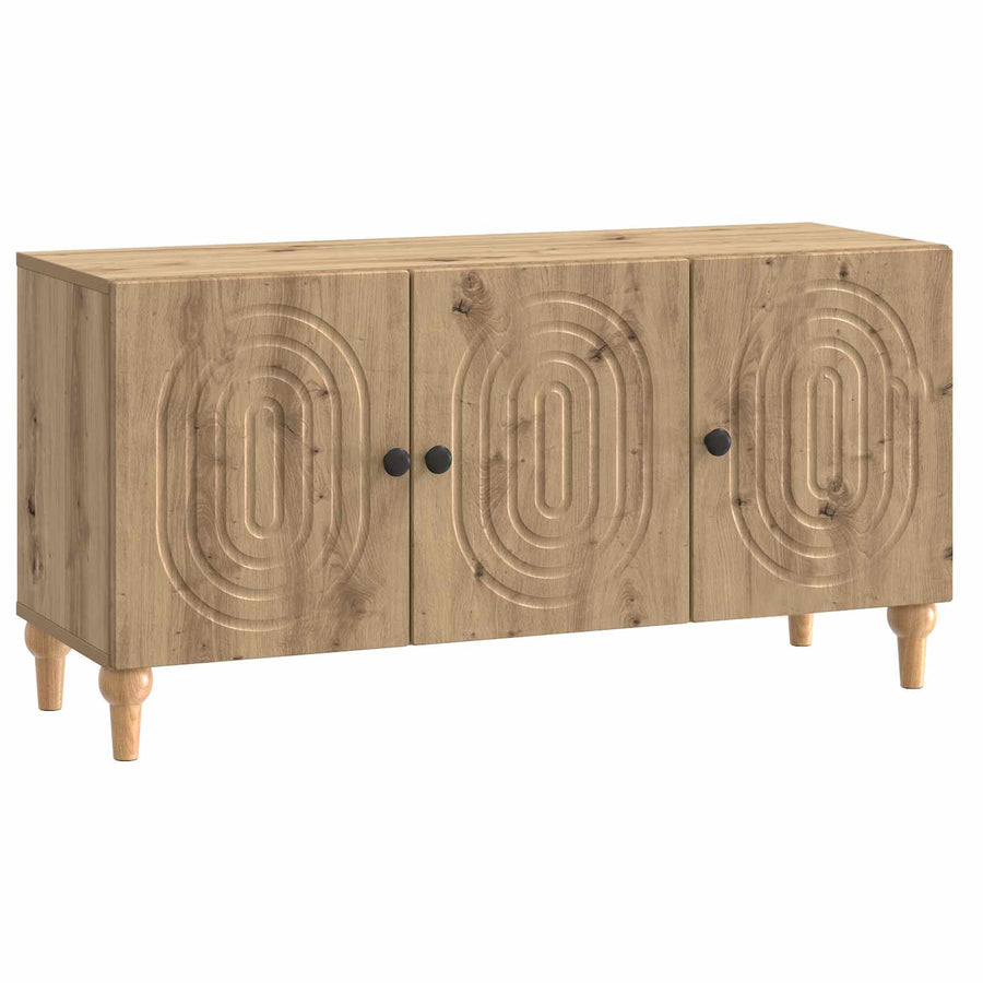 TV-kast Artisanaal eiken 99 x 34,5 x 50 cm Bewerkt hout