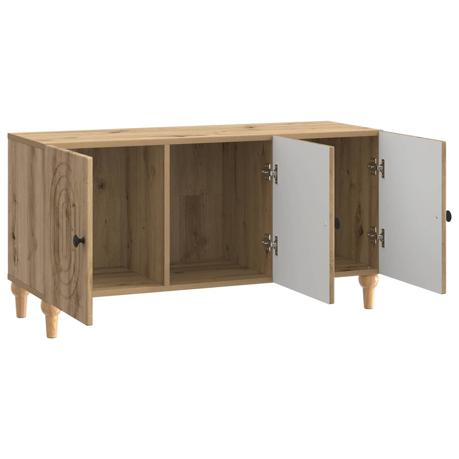 TV-kast Artisanaal eiken 99 x 34,5 x 50 cm Bewerkt hout