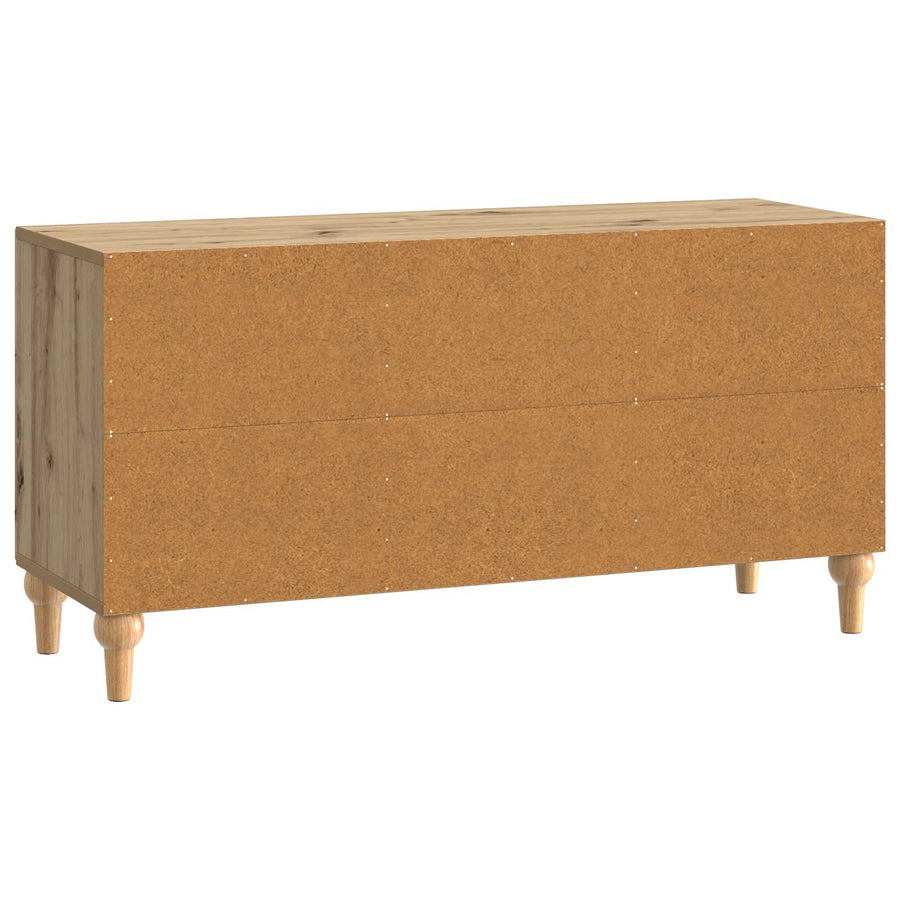 TV-kast Artisanaal eiken 99 x 34,5 x 50 cm Bewerkt hout