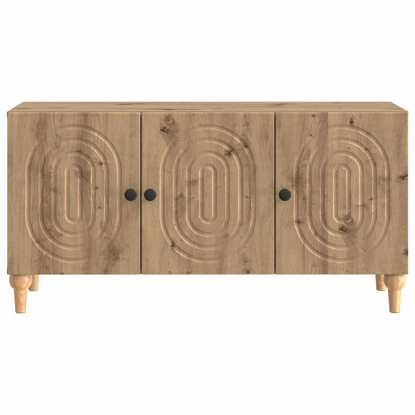 TV-kast Artisanaal eiken 99 x 34,5 x 50 cm Bewerkt hout