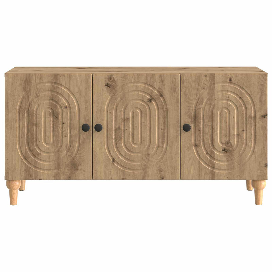 TV-kast Artisanaal eiken 99 x 34,5 x 50 cm Bewerkt hout