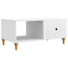 Salontafel 90x50x40 cm wit bewerkt hout