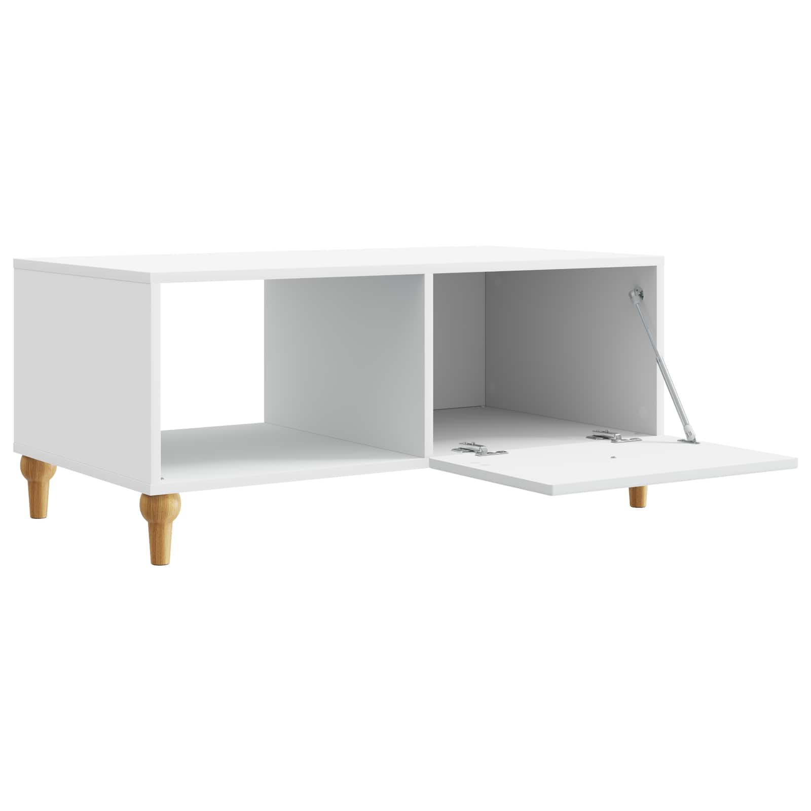 Salontafel Wit 90 x 50 x 40 cm Bewerkt hout