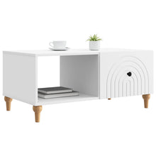 Salontafel Wit 90 x 50 x 40 cm Bewerkt hout