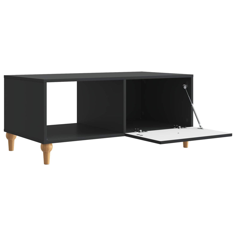 Salontafel Zwart 90 x 50 x 40 cm Bewerkt hout