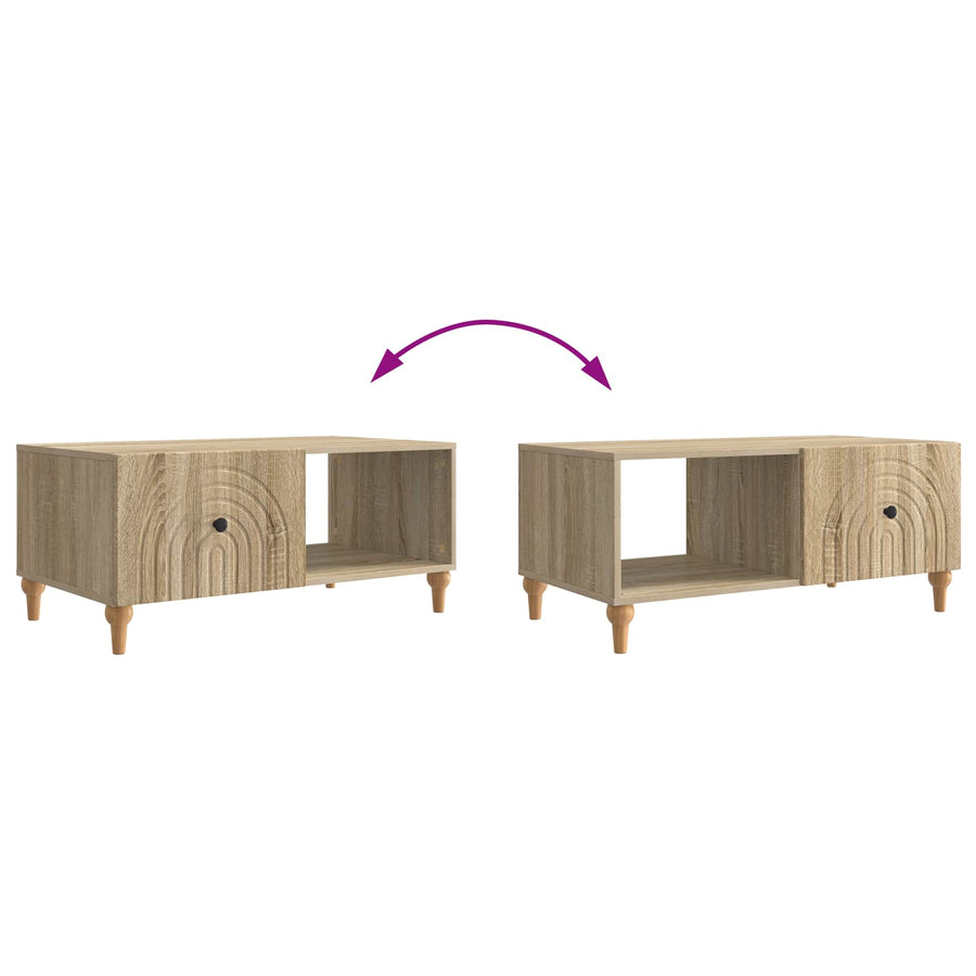Salontafel Sonoma Eiken 90 x 50 x 40 cm Bewerkt hout