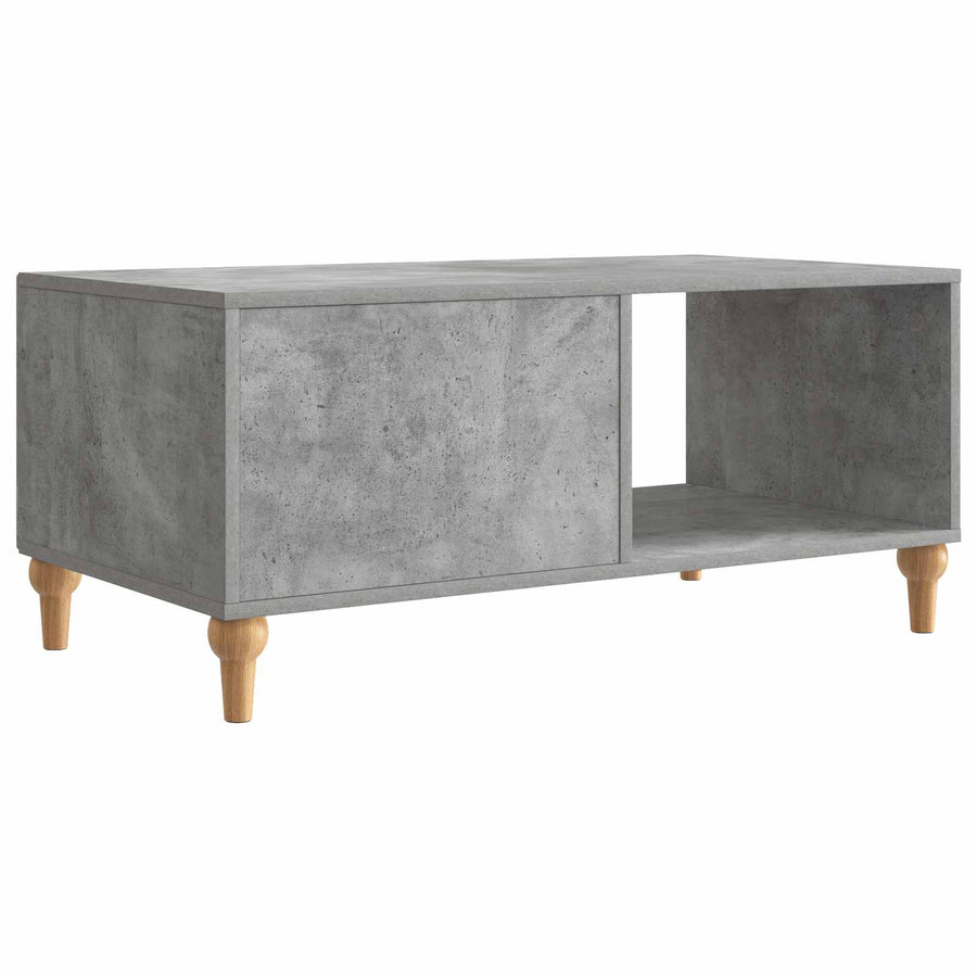 Salontafel Betongrijs 90 x 50 x 40 cm Bewerkt hout