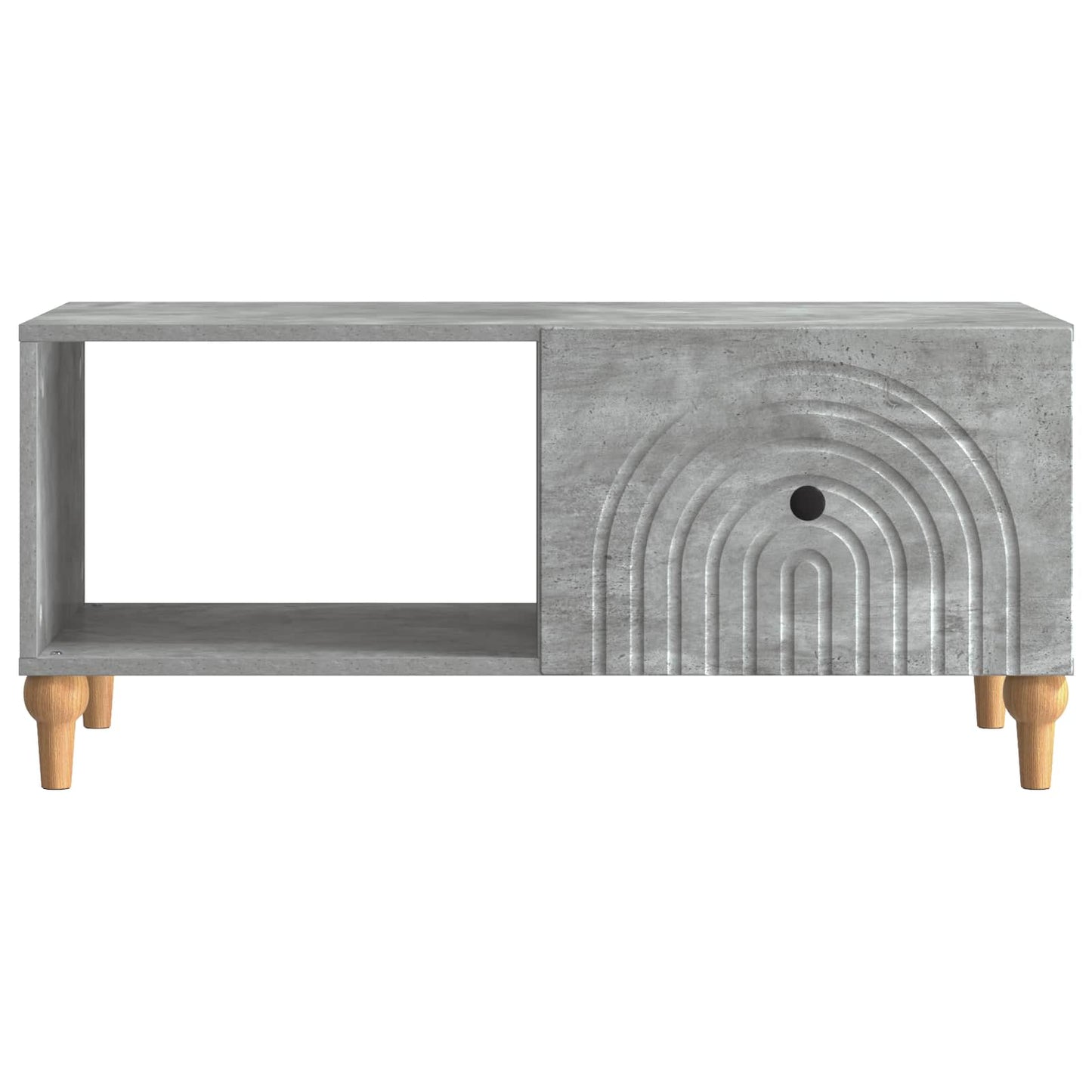 Salontafel Betongrijs 90 x 50 x 40 cm Bewerkt hout