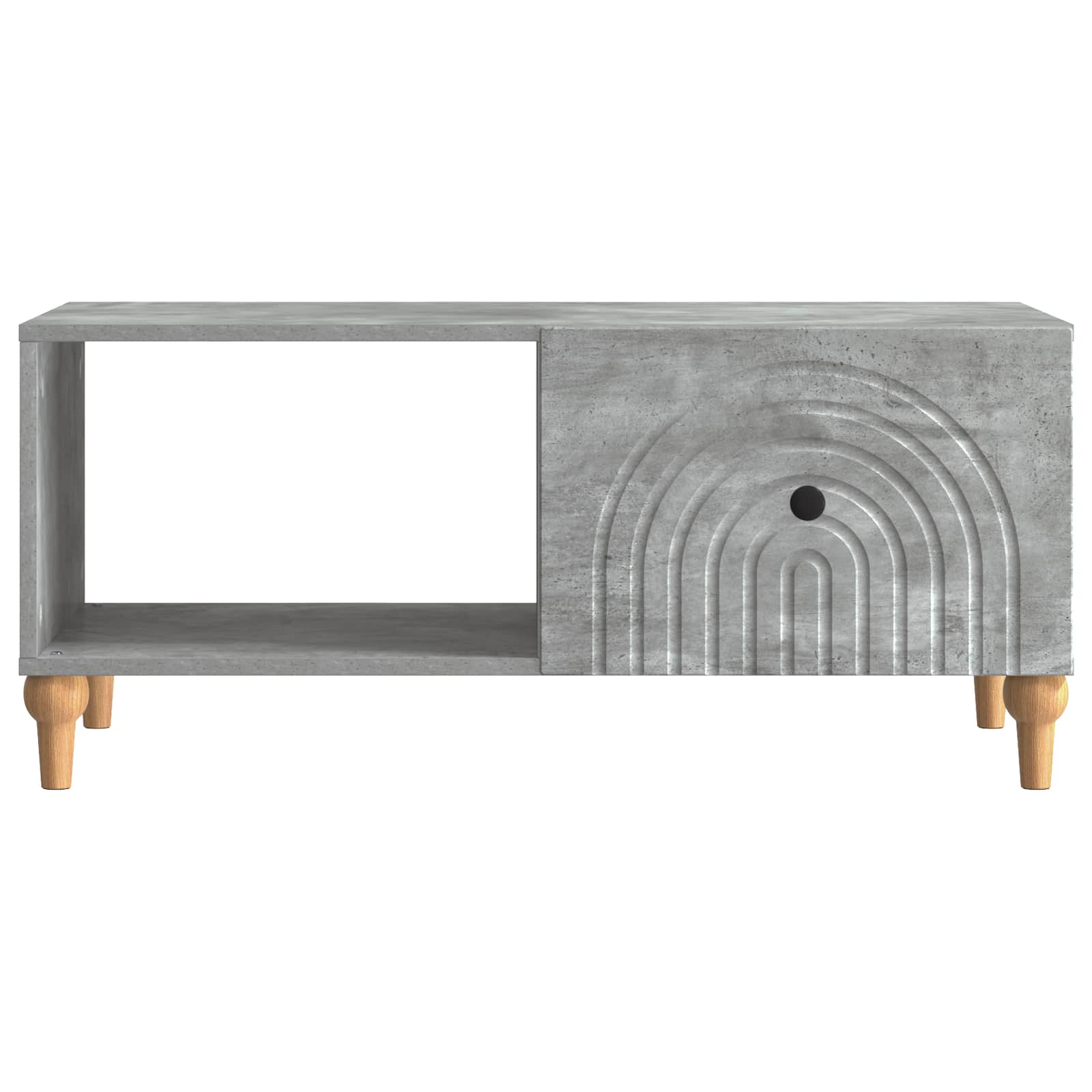 Salontafel Betongrijs 90 x 50 x 40 cm Bewerkt hout