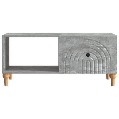 Salontafel Betongrijs 90 x 50 x 40 cm Bewerkt hout
