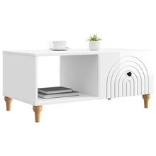 Salontafel Hoogglans Wit 90 x 50 x 40 cm Bewerkt hout
