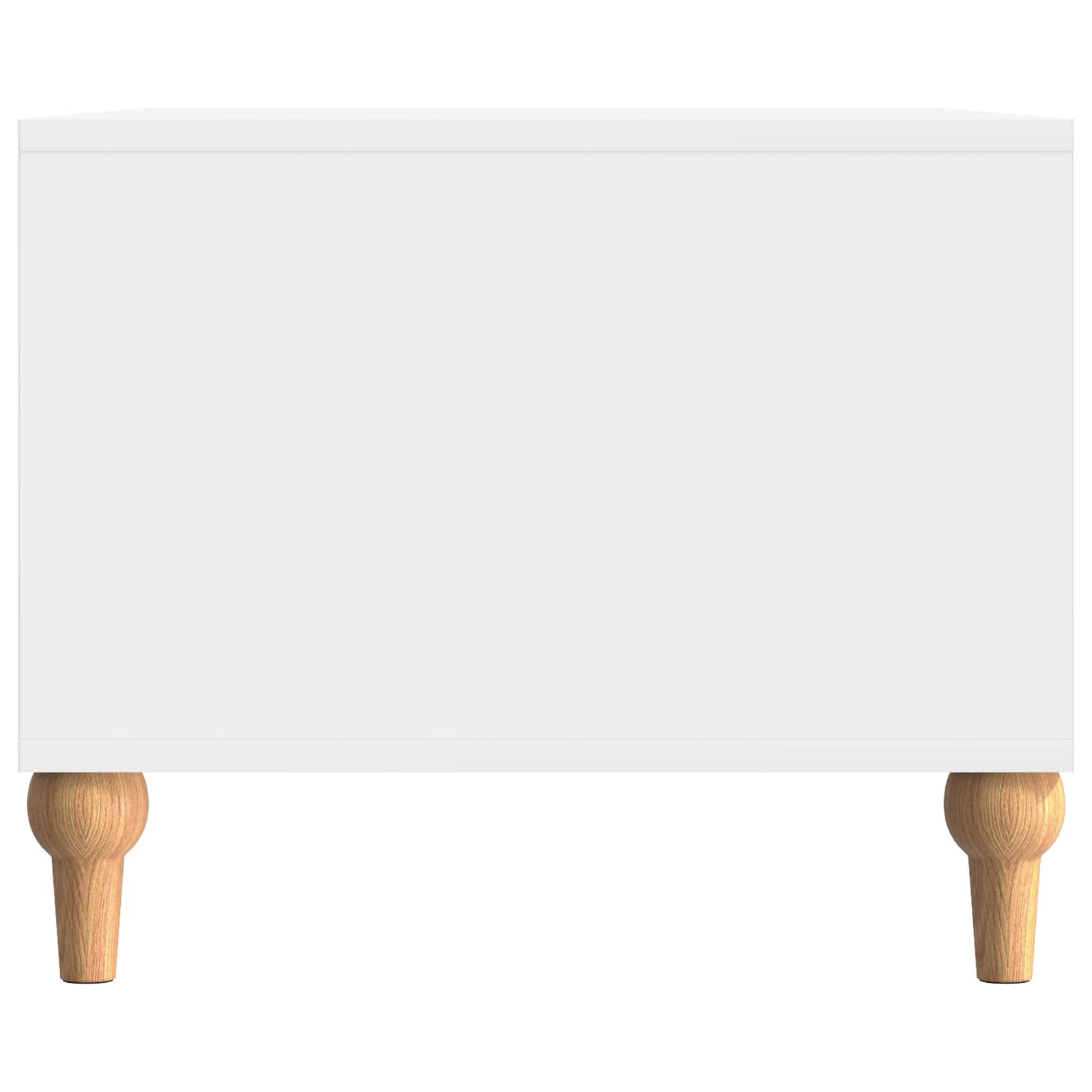 Salontafel Hoogglans Wit 90 x 50 x 40 cm Bewerkt hout