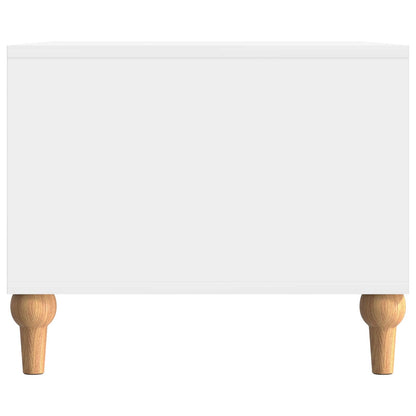 Salontafel Hoogglans Wit 90 x 50 x 40 cm Bewerkt hout