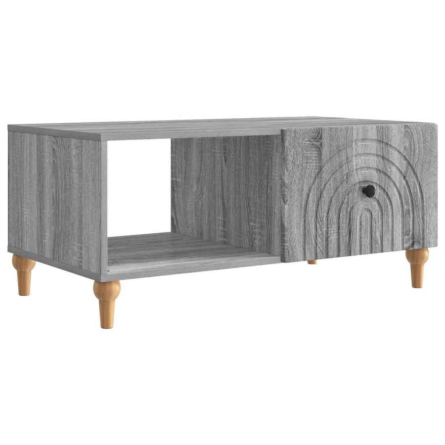 Salontafel Grijs sonoma 90 x 50 x 40 cm Bewerkt hout