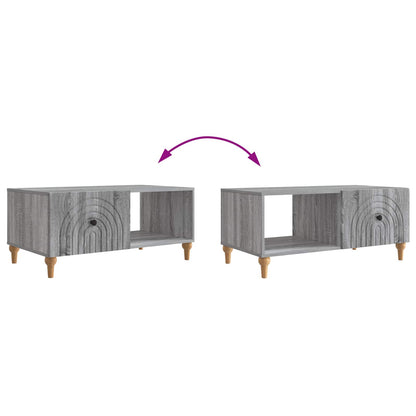 Salontafel Grijs sonoma 90 x 50 x 40 cm Bewerkt hout