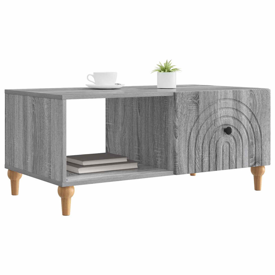 Salontafel Grijs sonoma 90 x 50 x 40 cm Bewerkt hout