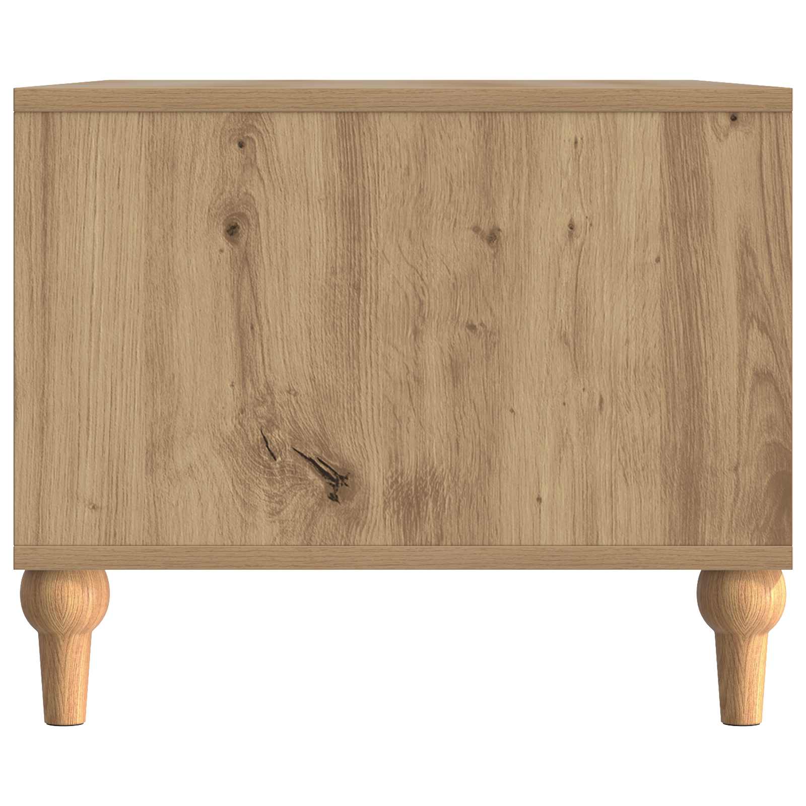 Salontafel Artisanaal eiken 90 x 50 x 40 cm Bewerkt hout