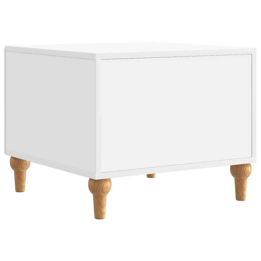 Salontafel met lade Wit 49 x 50 x 40 cm Bewerkt hout