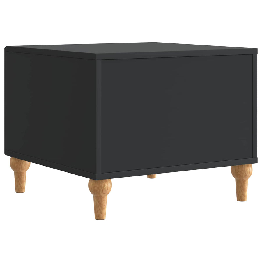 Salontafel met lade Zwart 49 x 50 x 40 cm Bewerkt hout