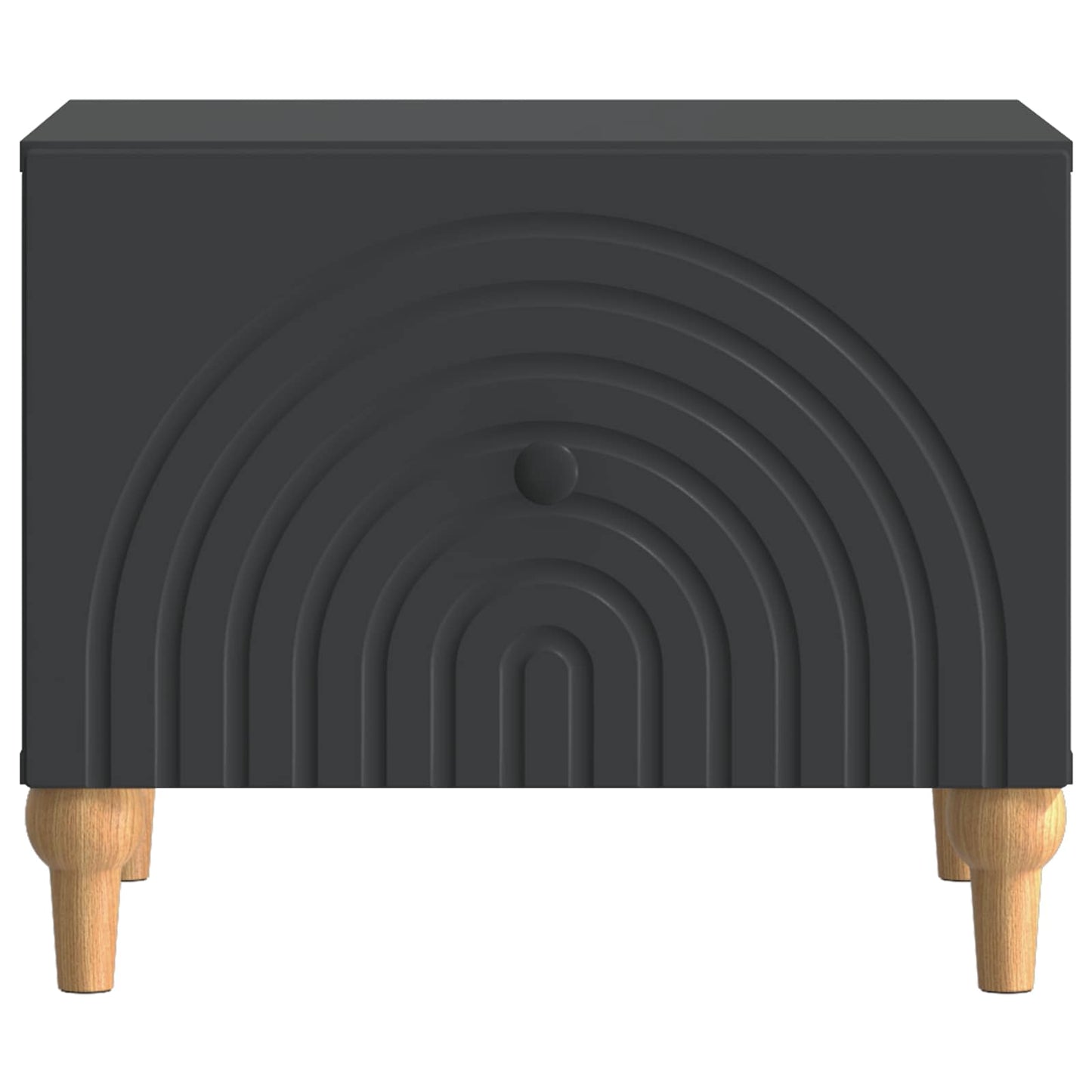 Salontafel met lade Zwart 49 x 50 x 40 cm Bewerkt hout