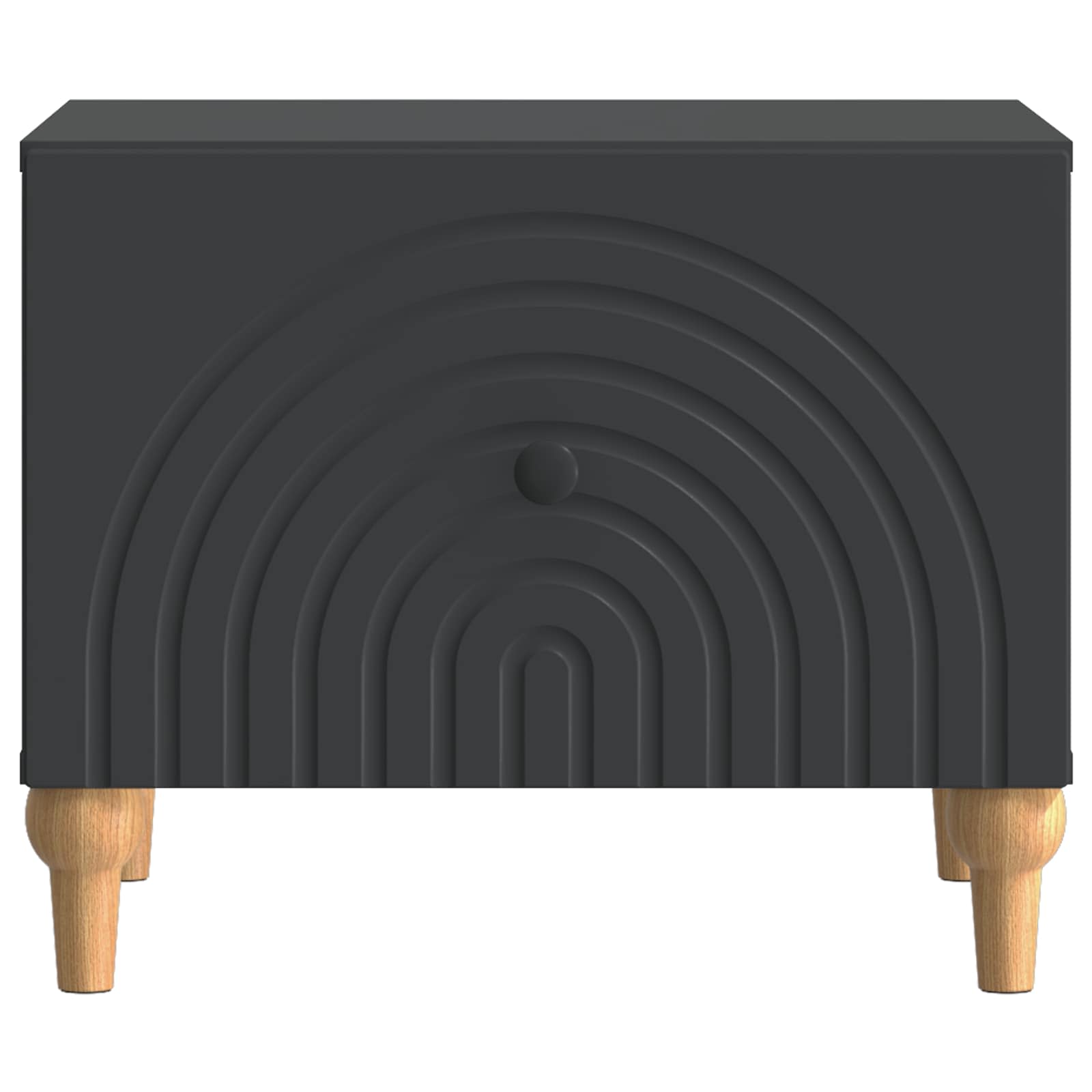 Salontafel met lade Zwart 49 x 50 x 40 cm Bewerkt hout