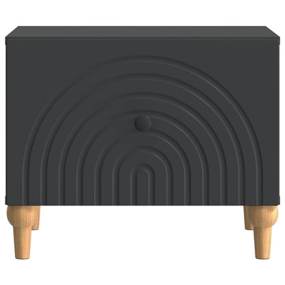 Salontafel met lade Zwart 49 x 50 x 40 cm Bewerkt hout