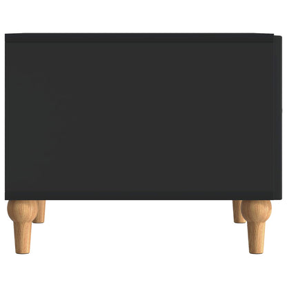 Salontafel met lade Zwart 49 x 50 x 40 cm Bewerkt hout