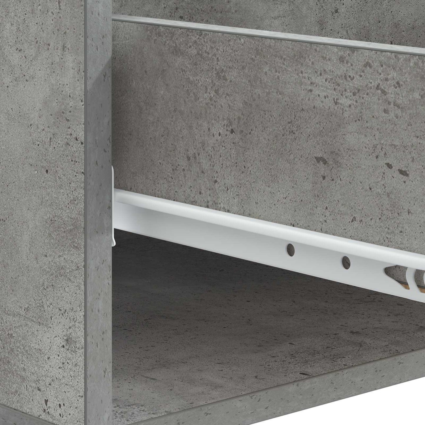Salontafel met lade Betongrijs 49 x 50 x 40 cm Bewerkt hout